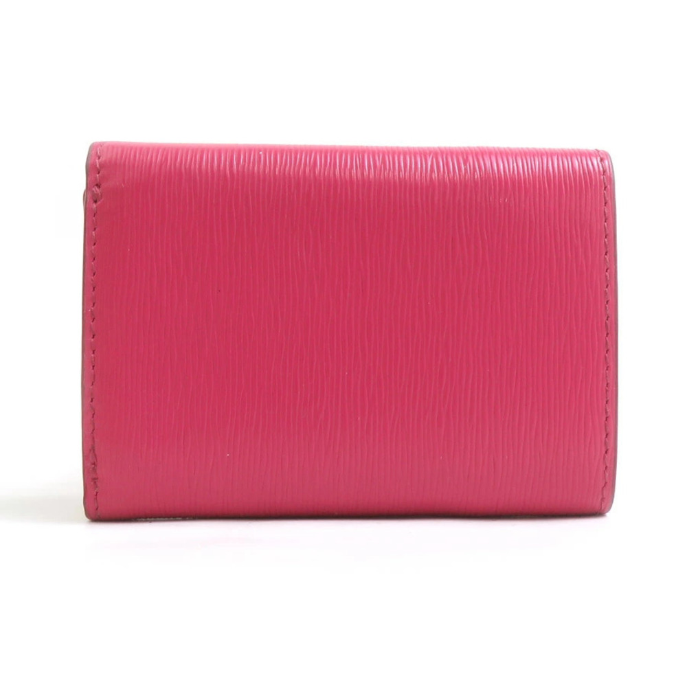 Prada Wallet Leather fold Magenta Tri Gold